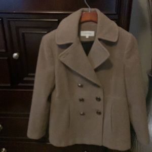 Beige Calvin Klein pea coat - Size 6